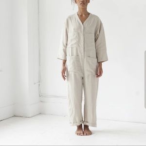 Ilana Kohn Tuck Coverall cream linen